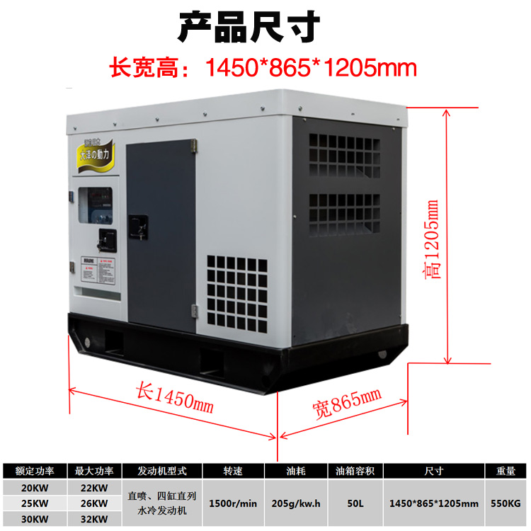 20kw静音柴油发电机ATS自启停